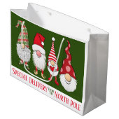 格言の休日の特別配達クリスマス ラージペーパーバッグ (正面アングル)