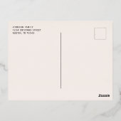 格言の休日金ゴールド 箔シーズンポストカード (裏面)