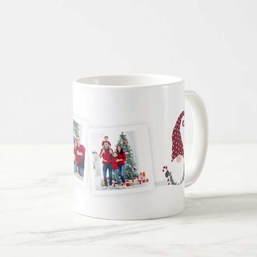 格言の休日/クリスマス写真コラージュ コーヒーマグカップ (正面右)