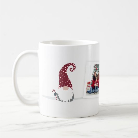 格言の休日/クリスマス写真コラージュ コーヒーマグカップ (左)