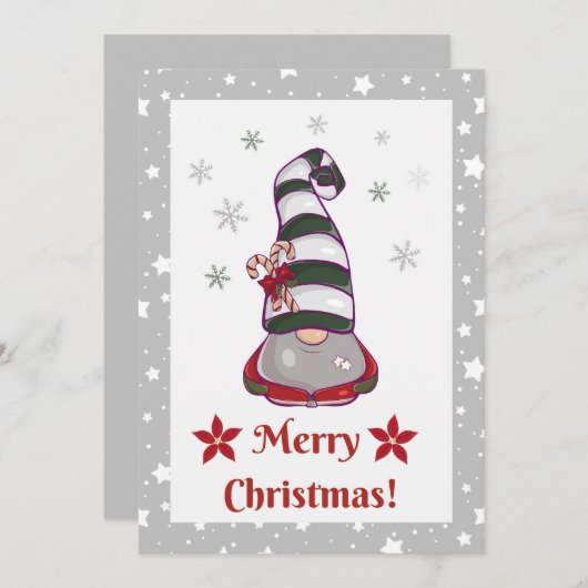 格言の休日 – クリスマパーソナライズされたス サンキューカード (正面/裏面)