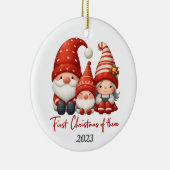 格言の休日:三つの初めてのクリスマスのオーナメント セラミックオーナメント (右)
