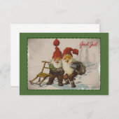 格言の友達とクリスマス 招待状 (正面/裏面)