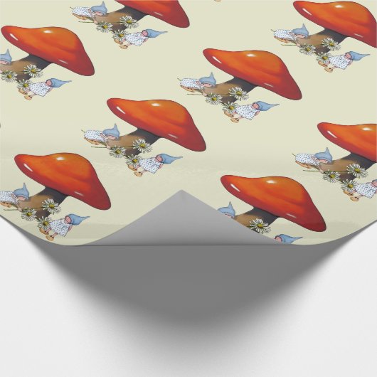 格言の女の子、デイジー、Toadstool、ファンタジーの芸術 ラッピングペーパー (角)