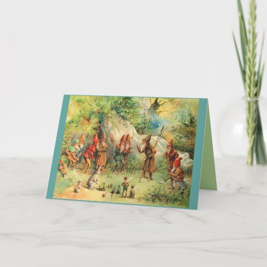 格言の妖精の小妖精や小人休日かすべての行事のブランク カード (正面)