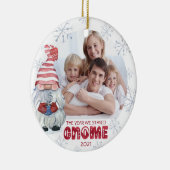 格言の家に滞在した年の写真パーソナライズされた セラミックオーナメント (右)