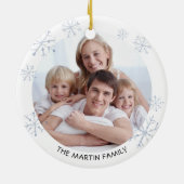 格言の家に滞在した年の写真パーソナライズされた セラミックオーナメント (裏面)