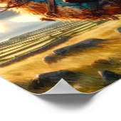 格言の戦士がドラゴンでポーズをとる ポスター (角)