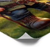 格言の戦士がドラゴンでポーズをとる ポスター (角)