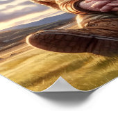 格言の戦士がドラゴンでポーズをとる ポスター (角)