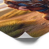 格言の戦士がドラゴンでポーズをとる ポスター (角)