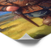 格言の戦士がドラゴンでポーズをとる ポスター (角)