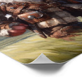 格言の戦士がドラゴンでポーズをとる ポスター (角)