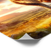 格言の戦士が竜とポーズ ポスター (角)