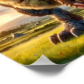 格言の戦士が竜とポーズ ポスター (角)