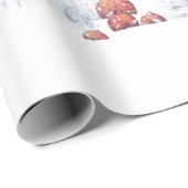 格言の雪に覆われた森のクリスマスギフトラップ ラッピングペーパー (ロールコーナー)