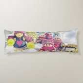 格言の雪の水色の絵を描ヴィンテージ ボディピロー (裏面)