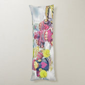 格言の雪の水色の絵を描ヴィンテージ ボディピロー (裏面 (縦))