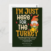 格言はこちら七面鳥の感謝祭ディナー ポストカード (正面/裏面)