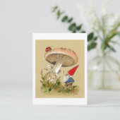 格言はてんとう虫およびきのこを見つけます ポストカード (スタンド正面)