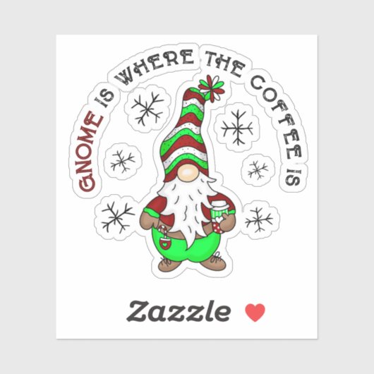 格言はコーヒーの場所 |かわいいクリスマス シール (シート)