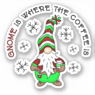 格言はコーヒーの場所 かわいいクリスマス シール