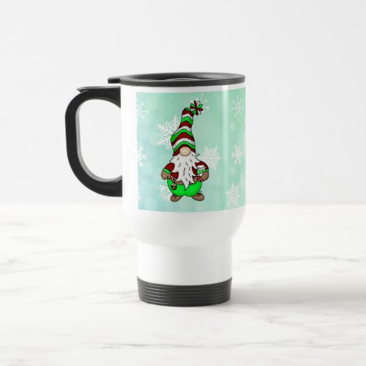 格言はコーヒーの場所 |かわいいクリスマス トラベルマグ (左)