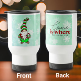 格言はコーヒーの場所 |かわいいクリスマス トラベルマグ