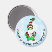 格言はコーヒーの場所 |かわいいクリスマス マグネット (正面/裏面)