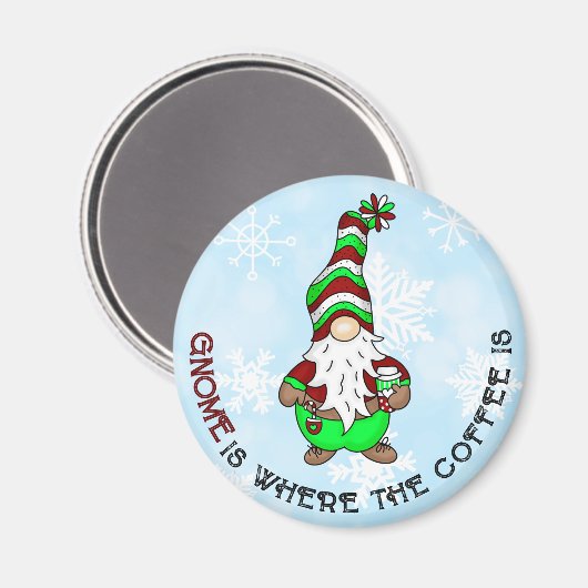 格言はコーヒーの場所 |かわいいクリスマス マグネット (正面/裏面)