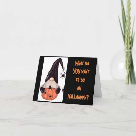 格言はハロウィーンの準備ができている カード (正面)