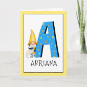 格言は手紙を名前および年齢の誕生日の挨拶からかいます カード (正面)