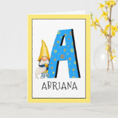 格言は手紙を名前および年齢の誕生日の挨拶からかいます カード (黄色い花)