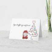 格言は私たちの生活をライトアップのクリスマスカード サンキューカード (正面)