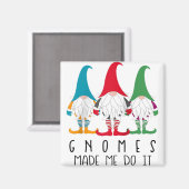 格言は私にノルディックサンタ格言のクリスマスをやらせた マグネット (正面/裏面)