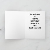 格言は言う時間を**ハッピーバースデー** カード (内部)