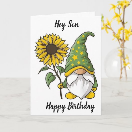 格言は「40番目の幸せ」を祈る誕生日 カード (黄色い花)