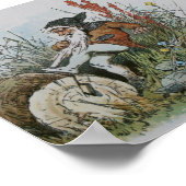 格言ひげをはやした丸太 ポスター (角)