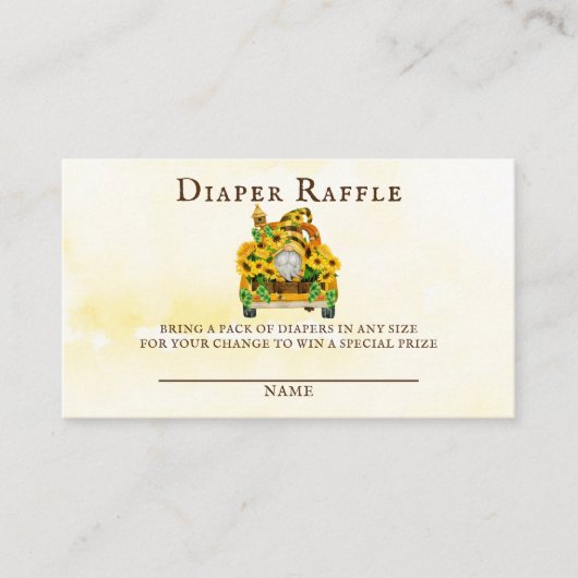 格言ひまわりミツオムツラッフル 名刺 (正面)