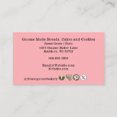 格言ふるさとベーカリーパストリーケーキ&スイートピンク 名刺 (裏面)