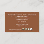 格言ふるさとベーカリーパティシーブケーキ&トリートブラウン 名刺 (裏面)