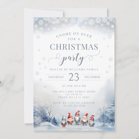 格言をテーマにした冬のクリスマスパーティの招待状 招待状 (正面)