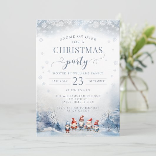 格言をテーマにした冬のクリスマスパーティの招待状 招待状 (スタンド正面)