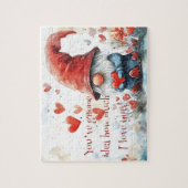 「格言アイディアがどれくらい愛してる」バレンタイン ジグソーパズル (縦)