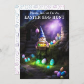 格言アットナイトハッピーイースターエッグ狩り 招待状 (正面/裏面)