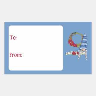 格言アットホームギフトラベル 長方形シール