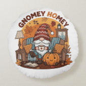 格言アットホームシーズンカボチャデザイン ラウンドクッション (裏面)