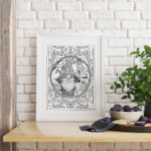 格言アットホームマンダラアダルトカラーリングポスター ポスター