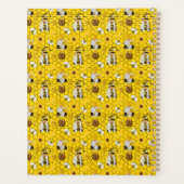 格言イエローヒマワリービーズハニーパーソナライズされた プランナー手帳 (裏面)