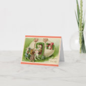 格言インエッグチャイルドホリデーカード シーズンカード (正面)